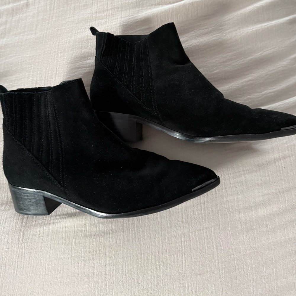 Marc Fisher Black Suede Ankle Booties